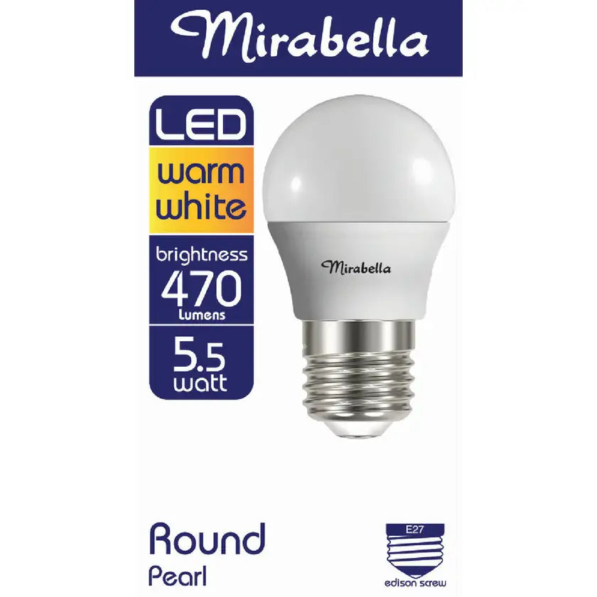 Globe Led Round Es 5.5W 470Lm Warm White Mirabella