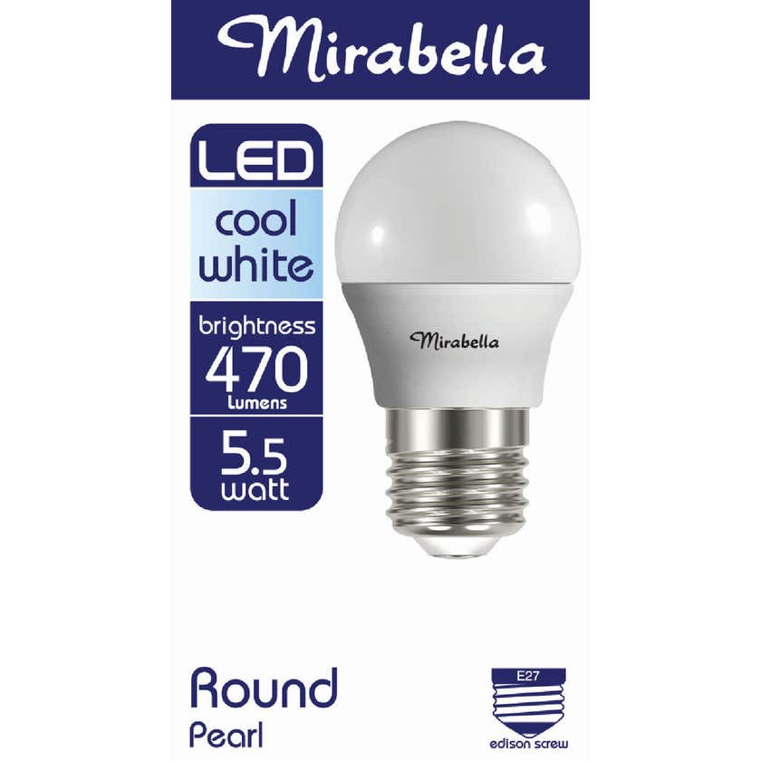 Globe Led Round 5.5W ES 470Lm Cool White