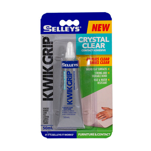 Adhesive Kwik Grip Crystal Clear 50ml Selleys