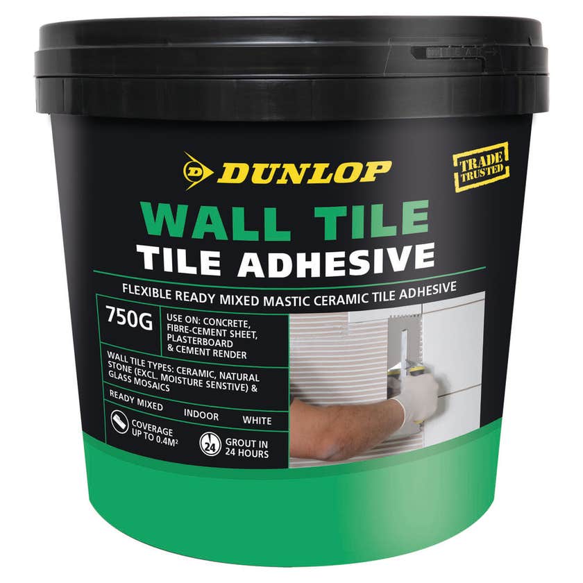 Adhesive Tile Wall 750g Tub Dunlop