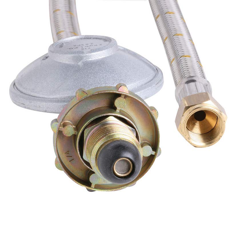 BBQ Gas Hose and Regulator POL to 3/8 SAE 900mm