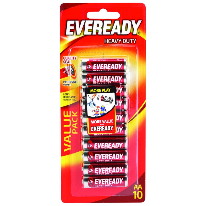 Battery HD RED AA PK10 Eveready