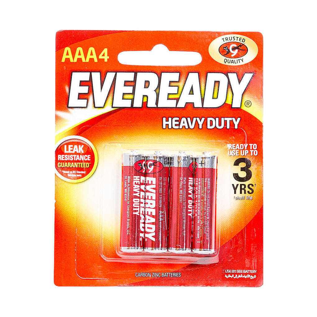 Battery HD Red AAA Pk4 Eveready