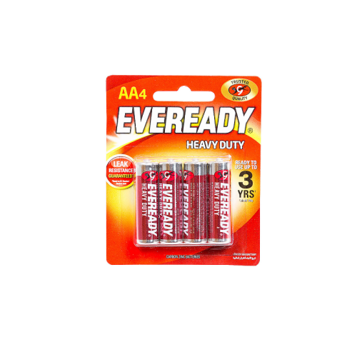 Eveready Heavy Duty Battery Red AA 4 Pack