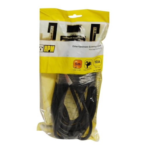 Extension Lead Black 5M HPM