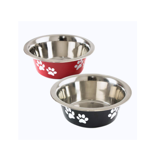 Pet Bowl Assorted Colours Stainless Steel 20cm 1700ml