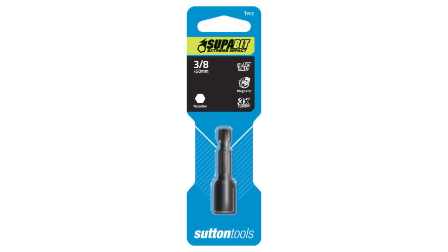 Bit Screwdriver Nutsetter Magnetic 3/8x50mm Sutton