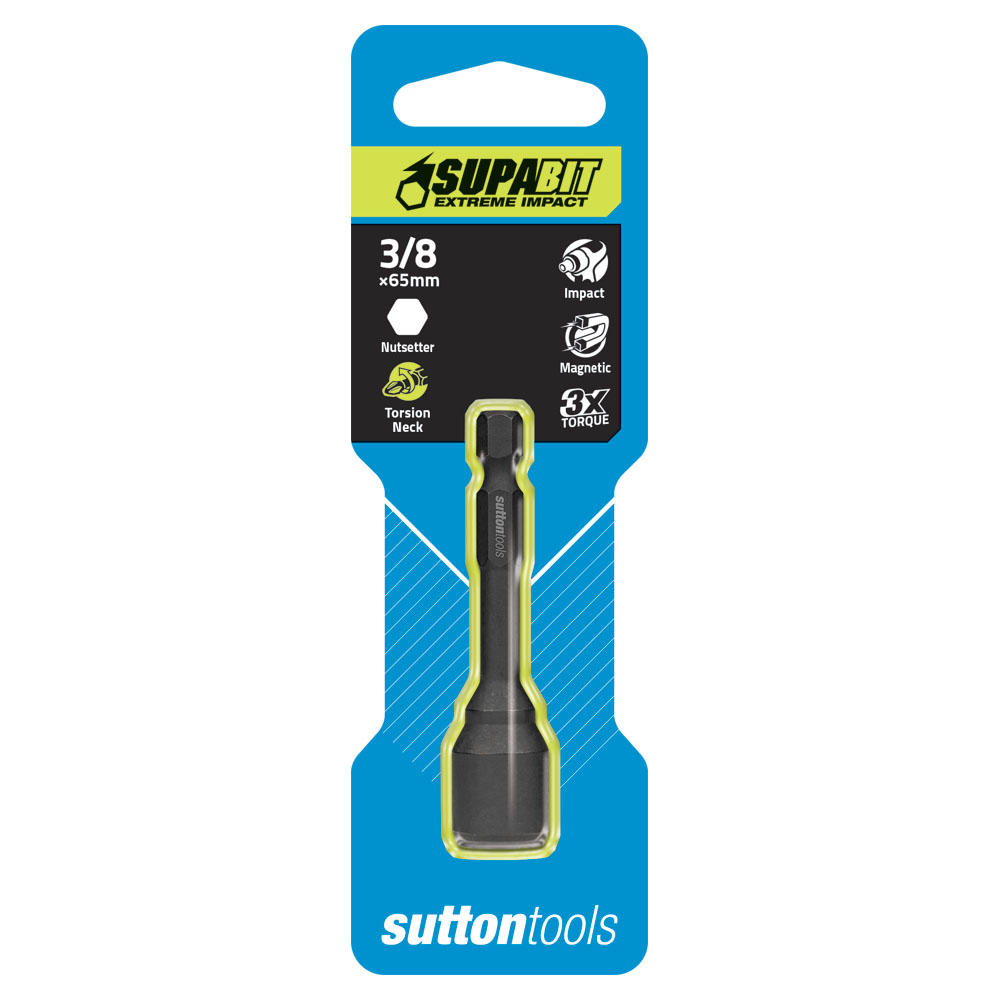 Bit Screwdriver Nutsetter Magnetic 3/8x65mm Sutton