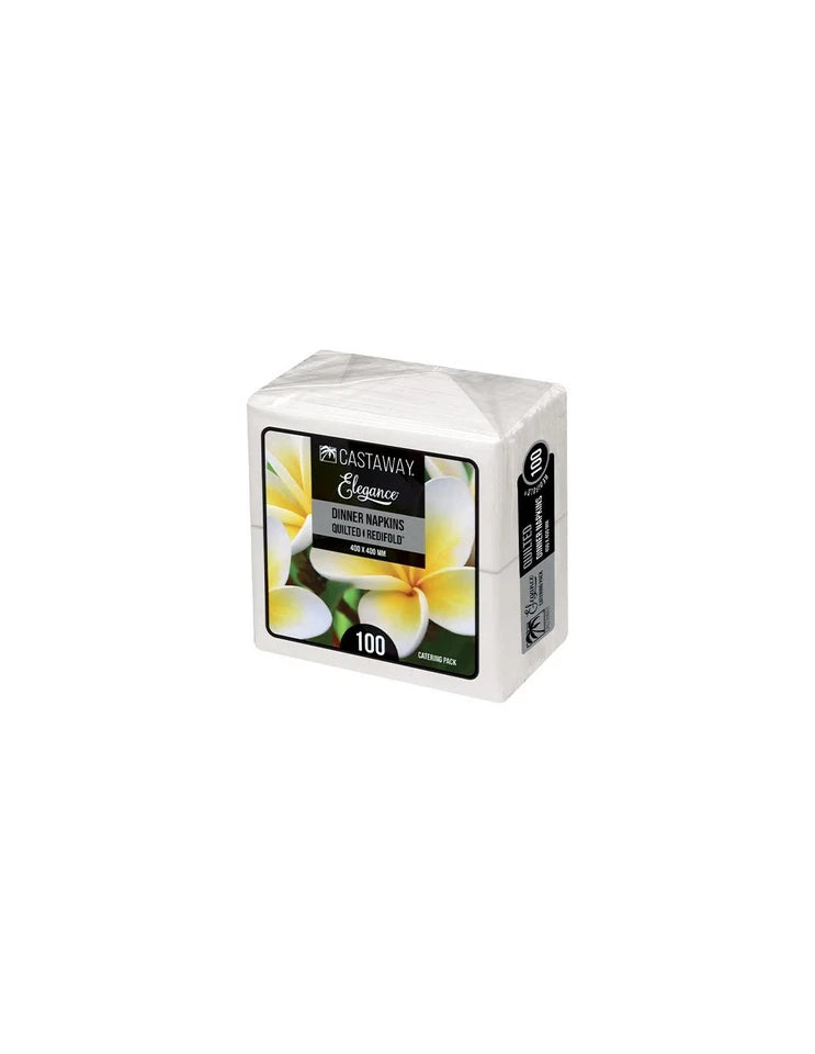 Castaway Elegance Dinner Napkins RediFold White – Pack of 100