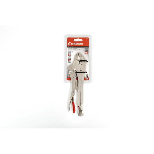 Pliers Curved Jaw Locking with Wire Cutter Crescent 10in