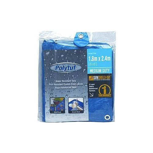 Tarp Medium Blue 1.8Mx2.4M Polytuf