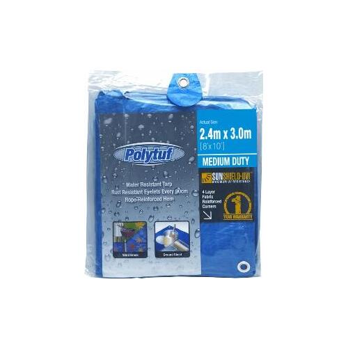 Tarp Medium Blue 3.0Mx3.6M Polytuf