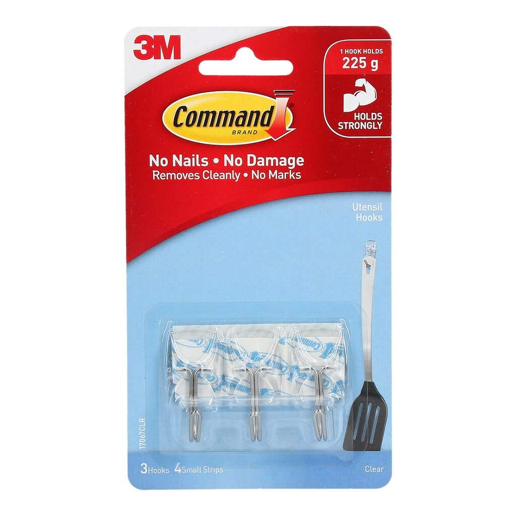 Command Utensil Hook With Clear Strips