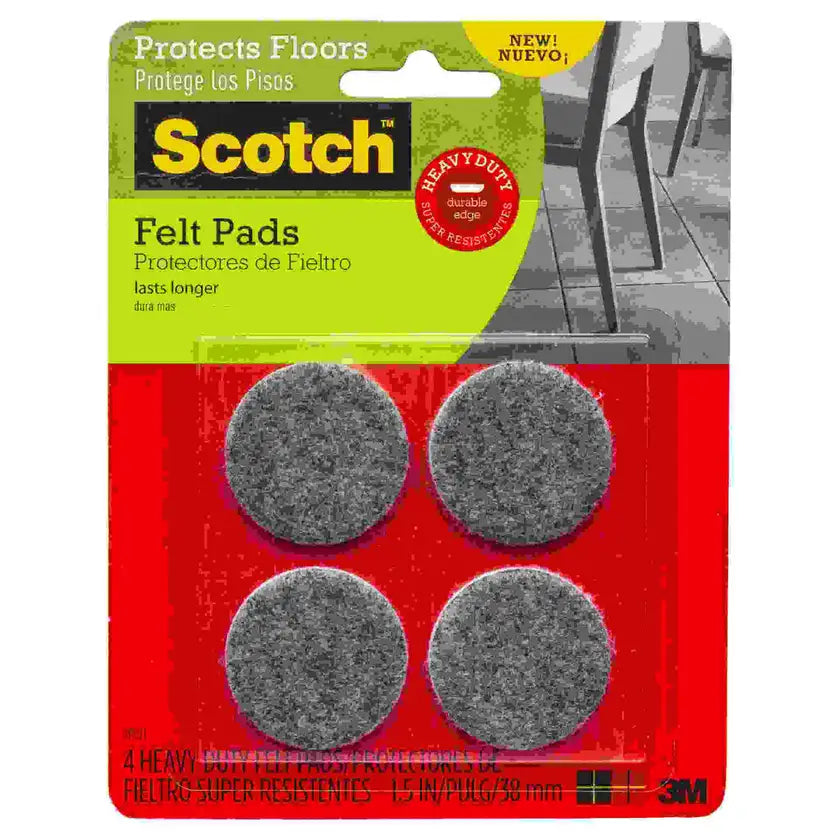 SP871 Heavy Duty Felt Pads 3.8cm 4pk