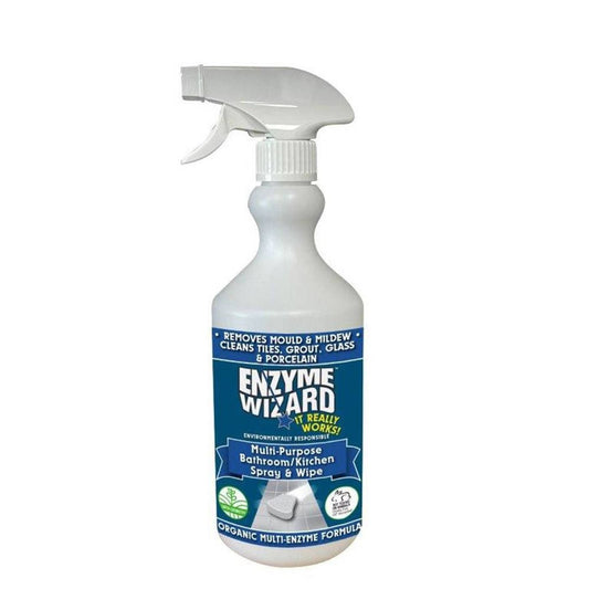 Multi-Purpose Bathroom / Kitchen Spray & Wipe 750ml Enzyme Wizard
