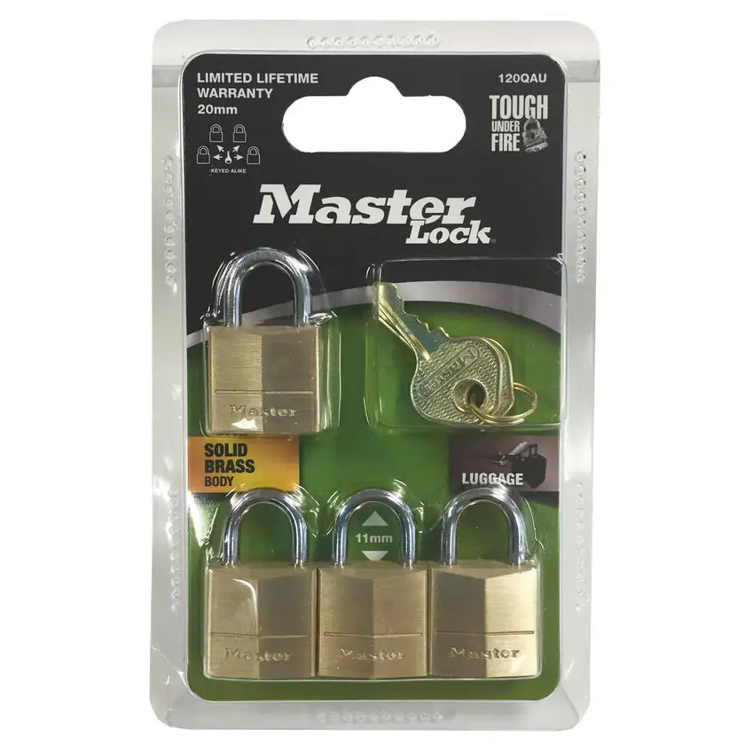 Padlock Master Brass Key Alike 4 19mm