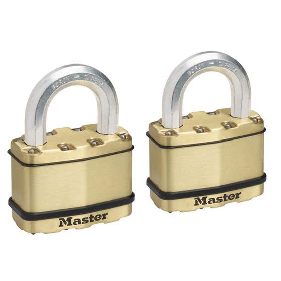 Padlock Excell 50mm - 2 Pack Master Lock