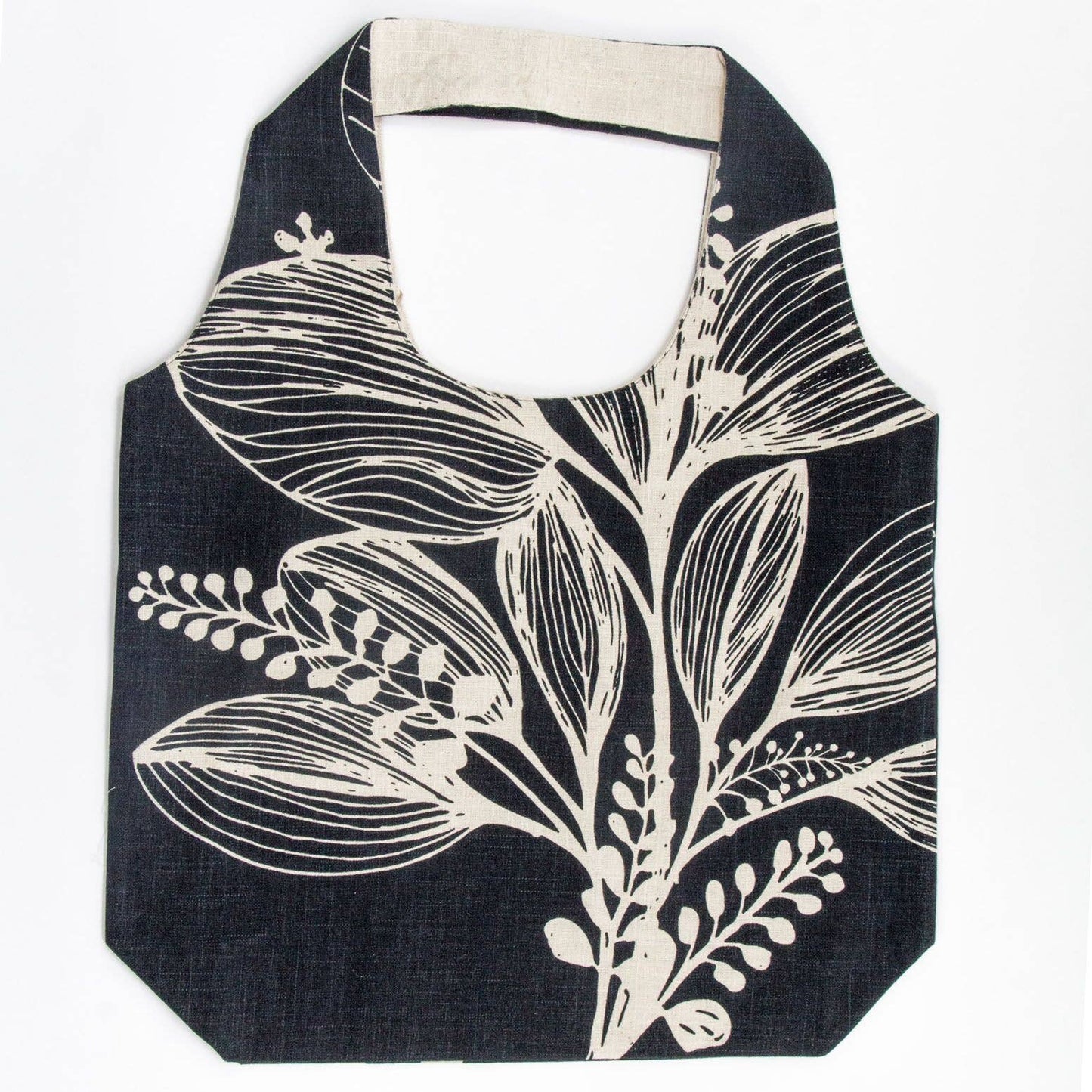 Slub Cotton Shopper Bag: Reverse Charcoal