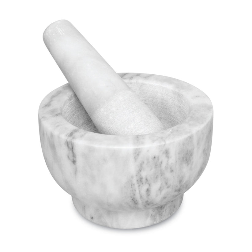 Avanti White Marble Footed Mortar & Pestle