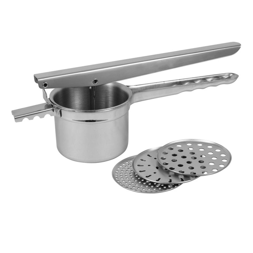 Avanti Stainless Steel Potato Ricer with 3 Interchangeable Discs