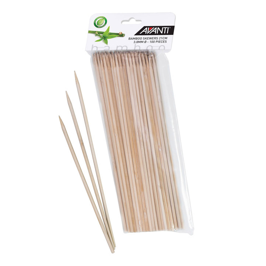 Bamboo Skewers, 25cm  - 100 Piece Pack