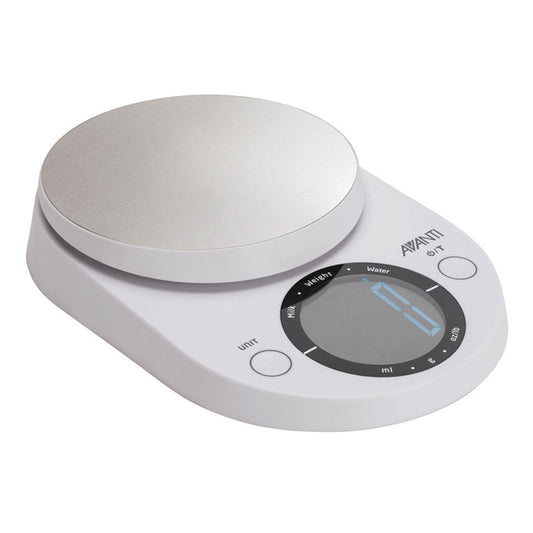 Avanti Large Display Digital Kitchen Scale White