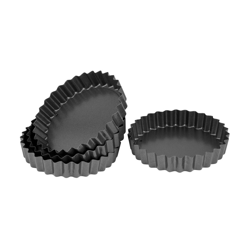 Bakemaster Mini Quiche Pan Set/4 12X2Cm