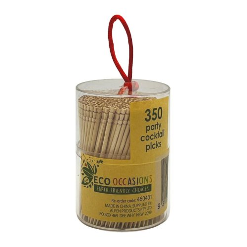 Alpen Cocktail Toothpicks Single Pointed Grooved Top – Pack of 350