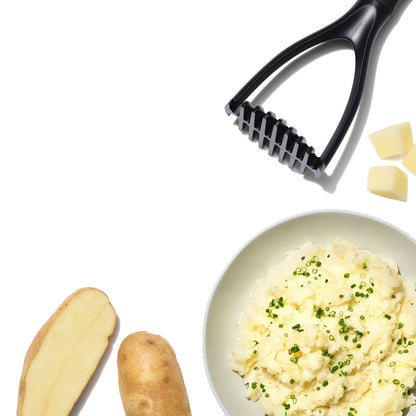 OXO Good Grips Nylon Potato Masher in use