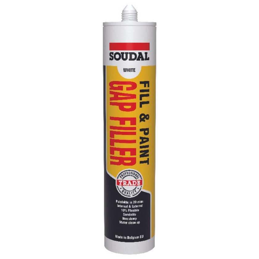 Filler Gap Fill & Paint White 300ml Soudal
