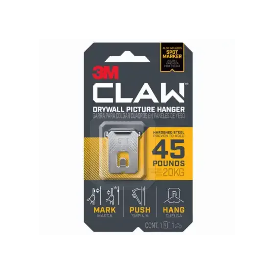 Picture Hanger 20kg 1 Hgr/Mkr CLAW 3M