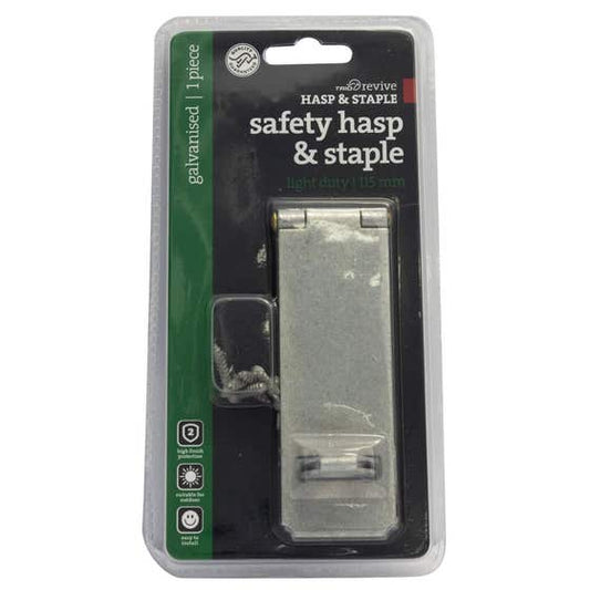 Trio Revive Safety Hasp & Staple Galvanised 115mm