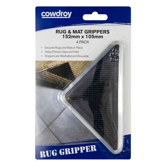 Rug & Mat Grippers Black 152 x 105mm – 4 Pack Cowdroy