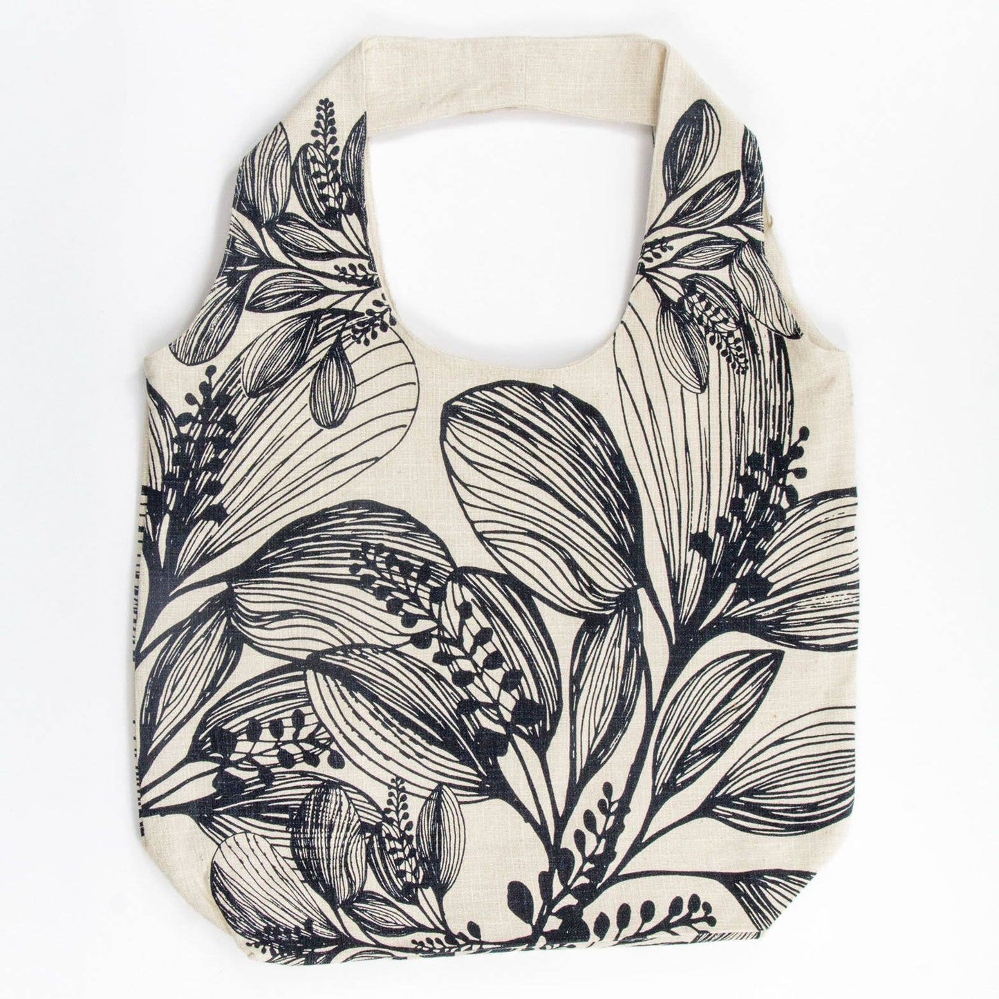 Slub Cotton Shopper Bag: Reverse Charcoal