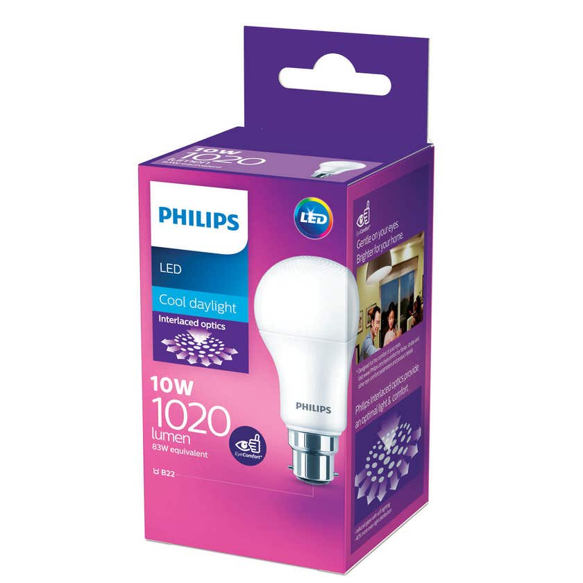 Globe LED BC 10W (83W) 1020lm Cool Daylight Philips