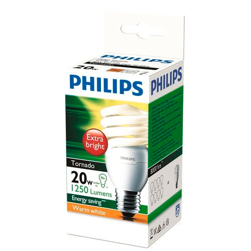 Globe CFL Spiral Tornado ES Warm White 20W