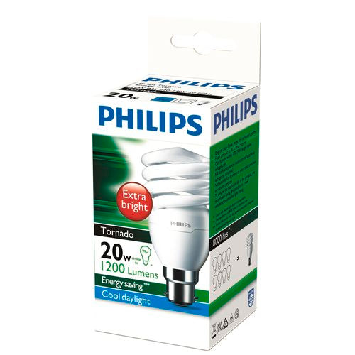 Globe CFL Spiral Tornado BC Cool Daylight 20W