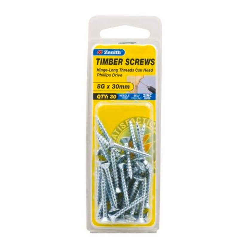 Screw Lthd Csk Ph Zp 8Gx30Sp30