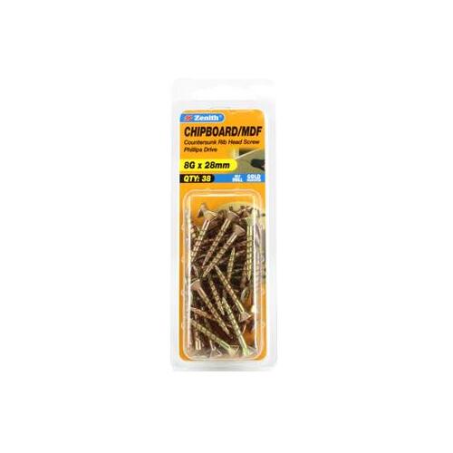Screw Chipboard Countersunk Gp Phl 8G X 28mm Sp38