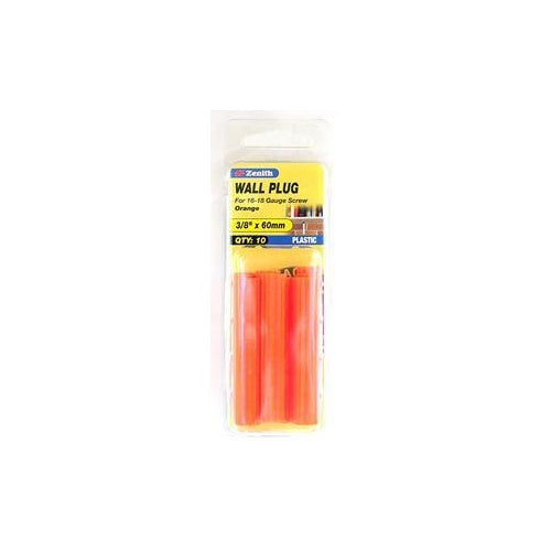 Wallplug Orange 3/8 X60mm Sp10
