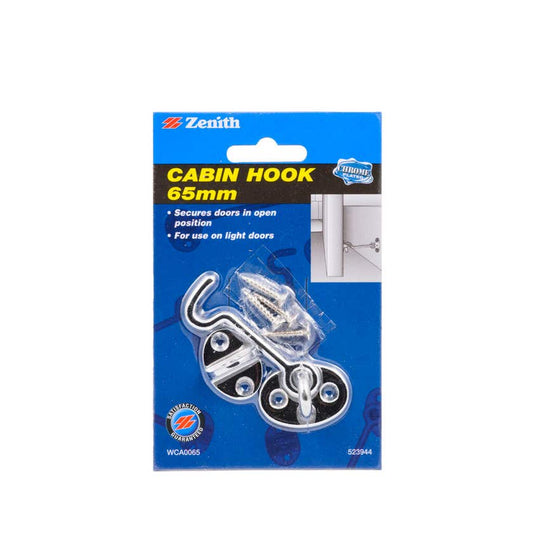 Cabin Hook Chrome Plated 65mm - Zenith