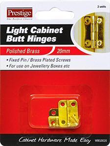 Hinge Cabinet Brass 20mm Cd2
