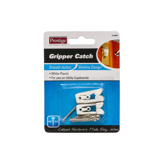 Gripper Catch White - 2 PK - Prestige