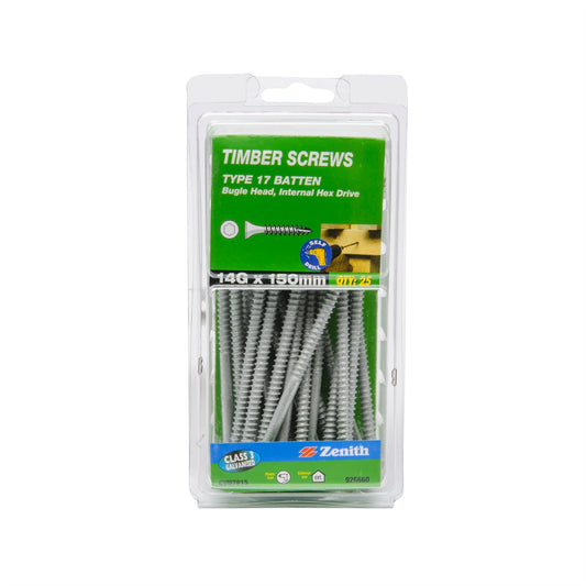 Screw Bugle Batten T17 14-10X150mm Class 3 Pbx25