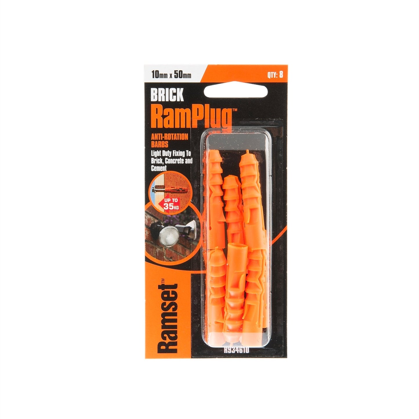 Ramplug Nylon 10x50mm Card of 8