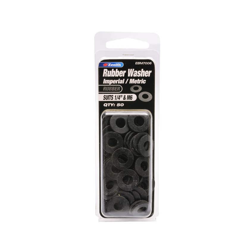 Washer Rubber 1/4 & M6 Pk50