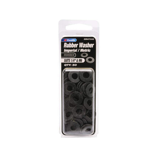 Washer Rubber 1/4 & M6 Pk50