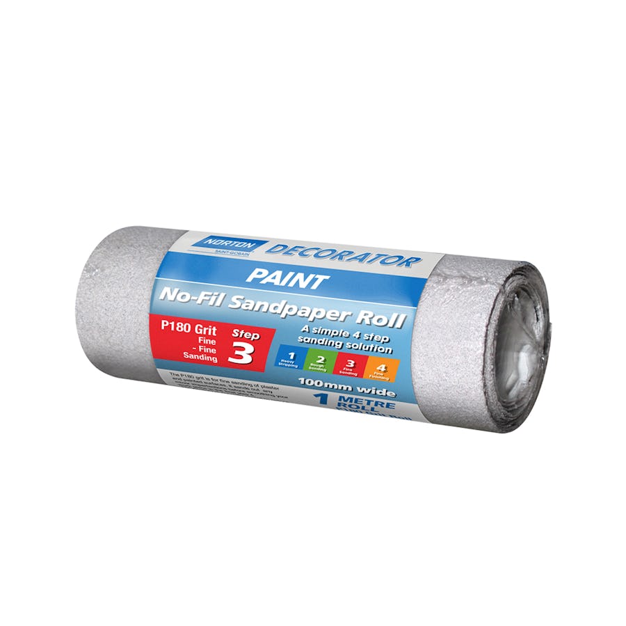 No Fill Sandpaper Roll 100mm X 1m 80 Grit