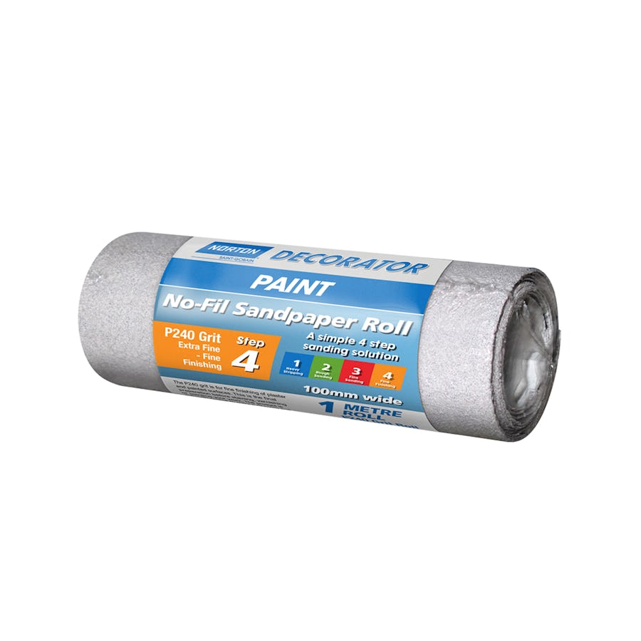 No Fill sandpaper Roll 100mm X 1m 240 Grit