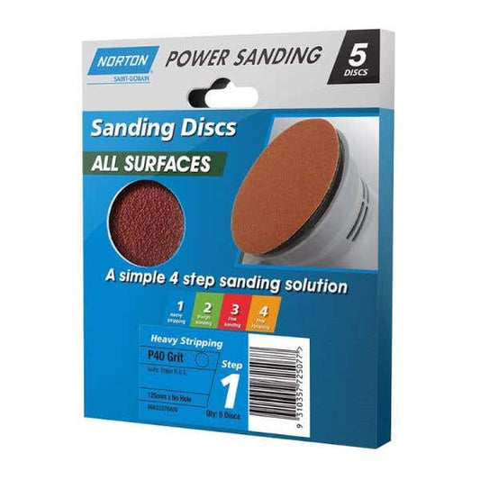 Speedgrip Disc NH P40 Grit 125mm - 5 Pack